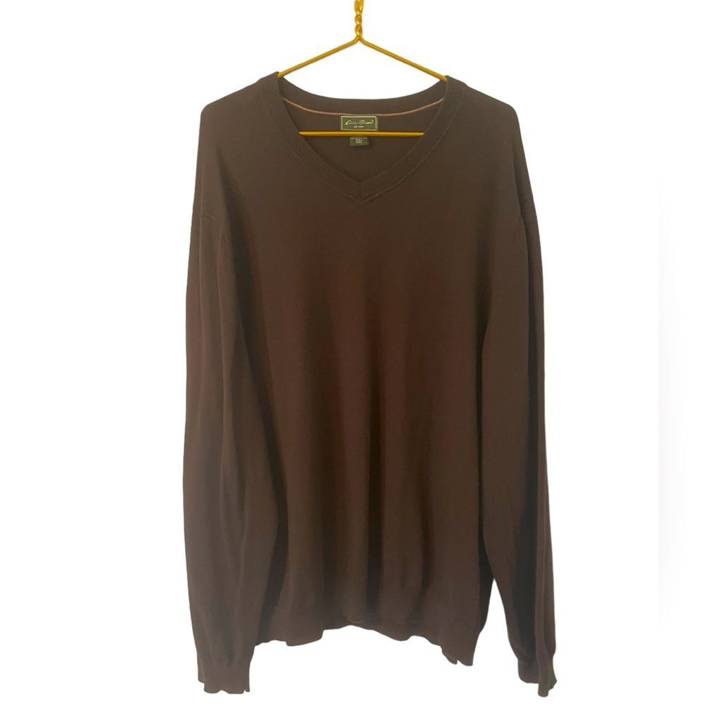 Eddie Bauer Brown Cotton/Cashmere Men’s Tall XXL Sweater